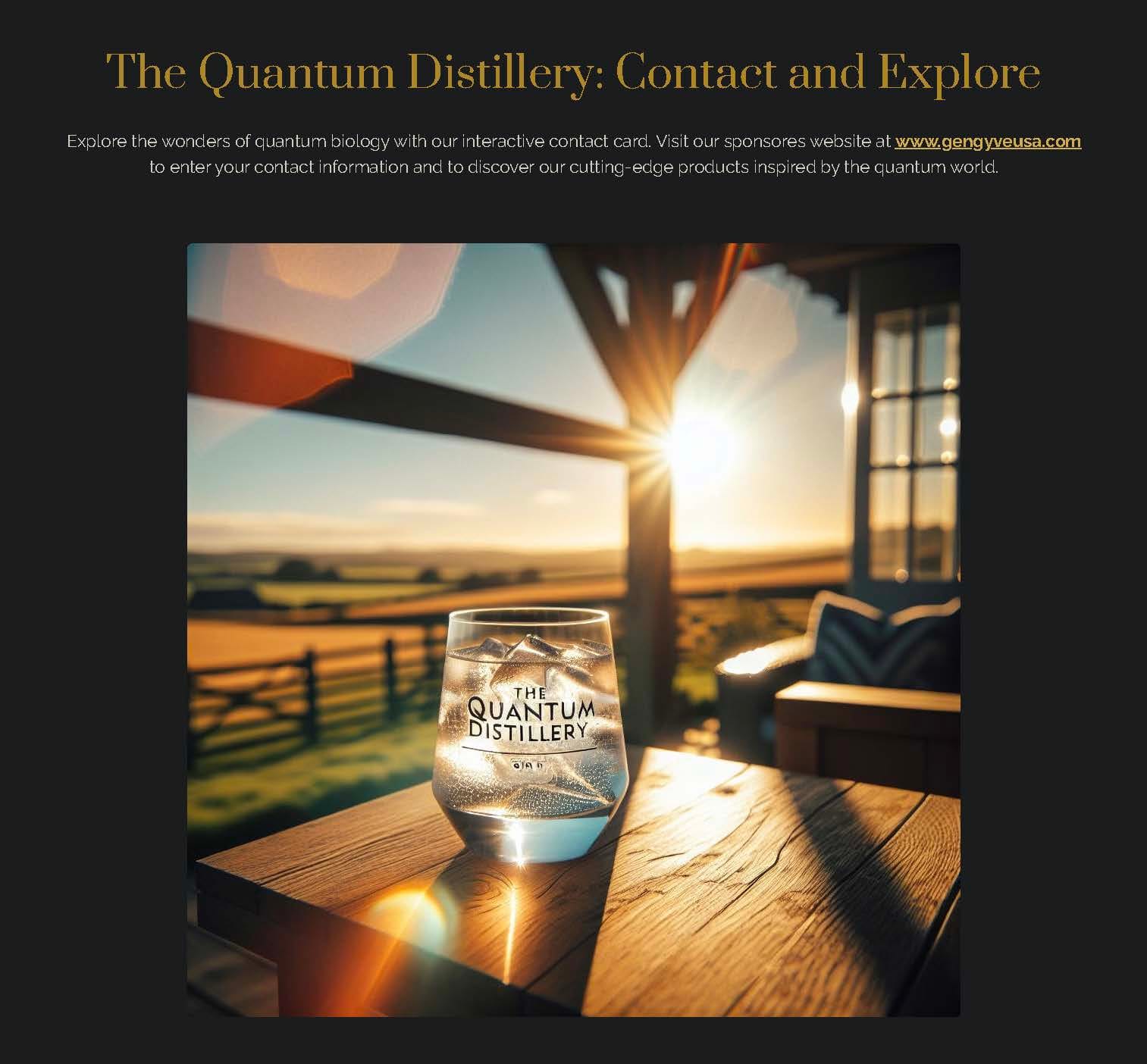 The Quantum Distillery</div>
<div>First Pour