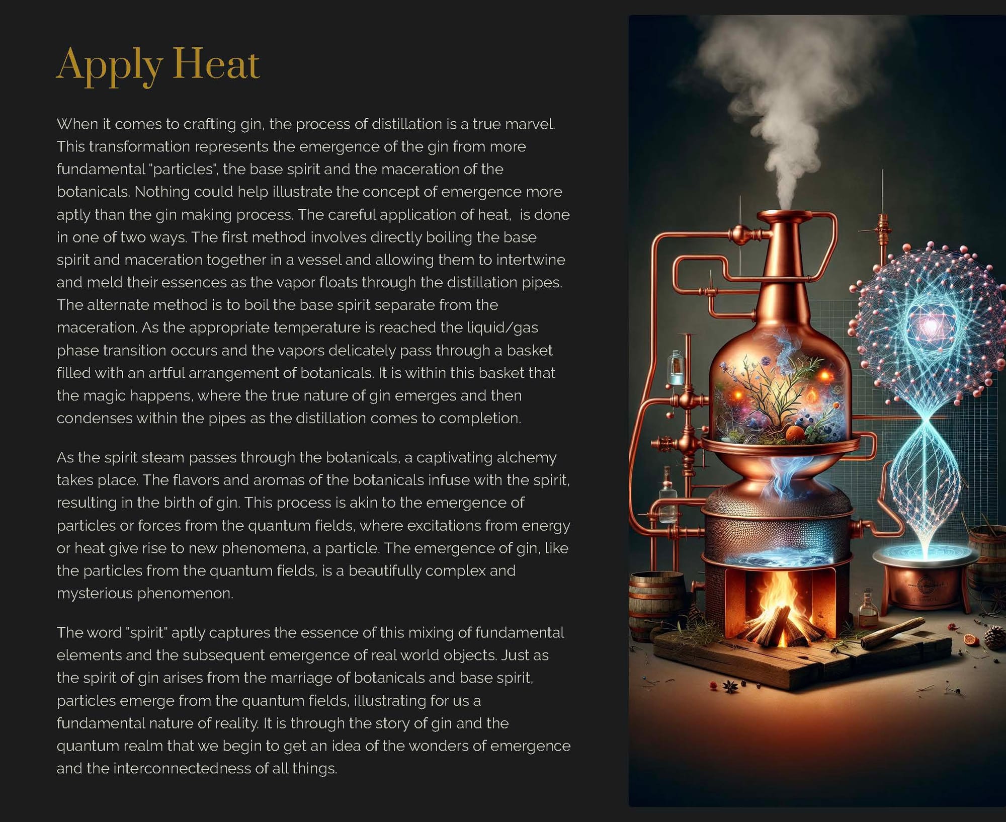 The Quantum Distillery</div>
<div>First Pour